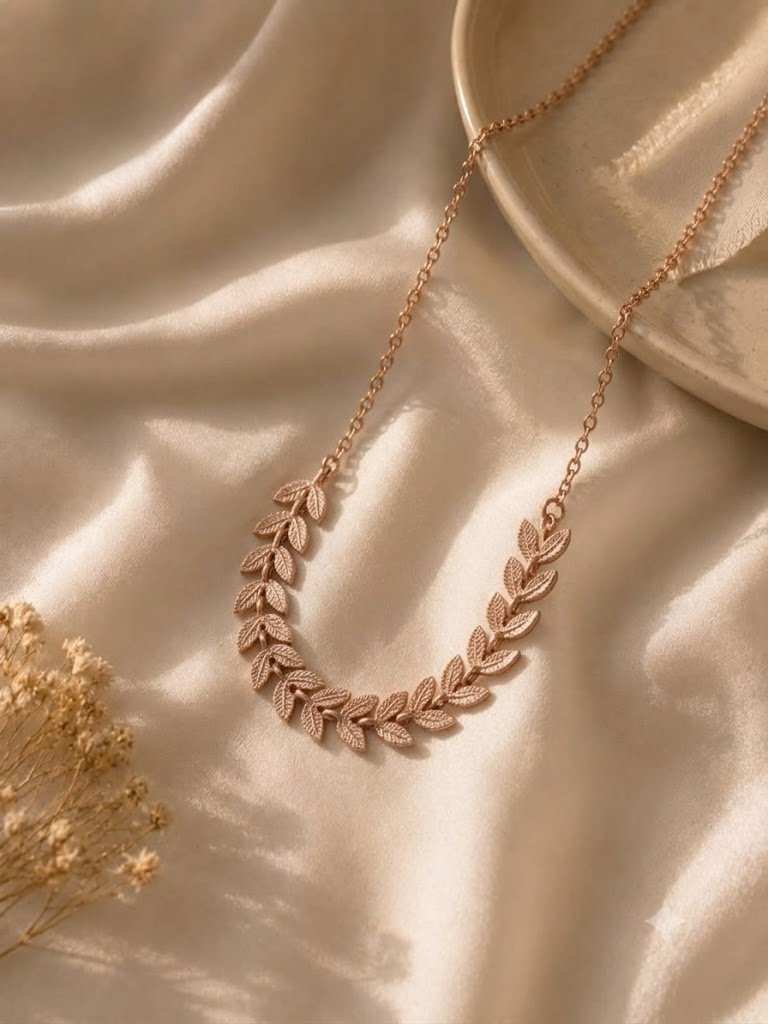 Rosé Feather Necklace - Image 6